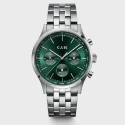 CLUSE Montres Argent|Anthéor^Anthéor Multifunction Watch Steel Green, Silver Colour