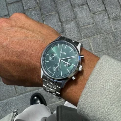 CLUSE Montres Argent|Anthéor^Anthéor Multifunction Watch Steel Green, Silver Colour