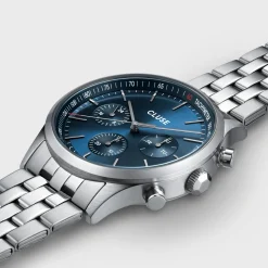 CLUSE Montres Argent|Anthéor^Anthéor Multifunction Watch Steel Blue, Silver Colour