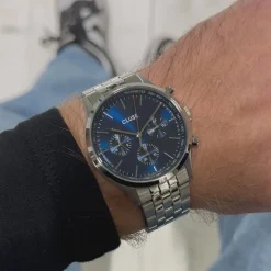 CLUSE Montres Argent|Anthéor^Anthéor Multifunction Watch Steel Blue, Silver Colour
