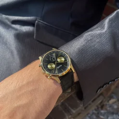 CLUSE Montres Noir|Anthéor^Anthéor Multifunction Watch Leather, Black, Gold Colour