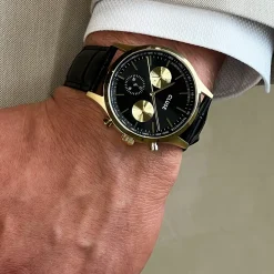 CLUSE Montres Noir|Anthéor^Anthéor Multifunction Watch Leather, Black, Gold Colour