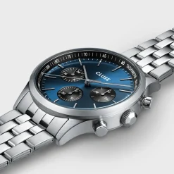CLUSE Montres Argent|Anthéor^Anthéor Multifunction Watch Steel Blue and Black, Silver Colour