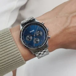 CLUSE Montres Argent|Anthéor^Anthéor Multifunction Watch Steel Blue and Black, Silver Colour