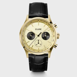 CLUSE Montres Or|Anthéor^Anthéor Multifunction Watch Leather, Gold, Gold Colour