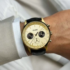 CLUSE Montres Or|Anthéor^Anthéor Multifunction Watch Leather, Gold, Gold Colour