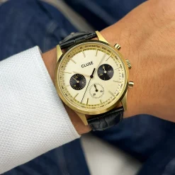 CLUSE Montres Or|Anthéor^Anthéor Multifunction Watch Leather, Gold, Gold Colour