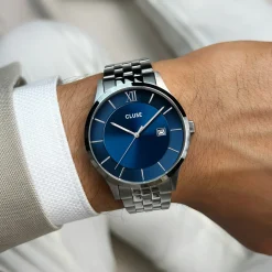 CLUSE Montres Argent|Aravis^Aravis 3-Hand Watch, Blue, Silver Colour