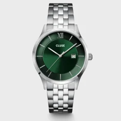 CLUSE Montres Argent|Aravis^Aravis 3-Hand Watch, Green, Silver Colour