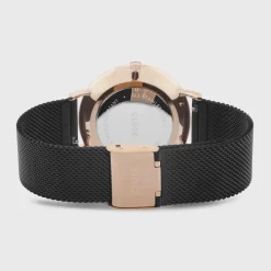 CLUSE Montres Noir|Montres Rose Gold^Boho Chic Mesh Black, Rose Gold Colour