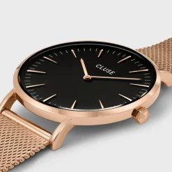CLUSE Montres Noir|Montres Rose Gold^Boho Chic Mesh Black, Rose Gold Colour