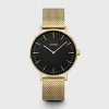 CLUSE Montres Noir|Montres Or^Boho Chic Mesh Gold/Black