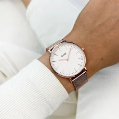 CLUSE Montres Rose Gold|Boho Chic^Boho Chic Mesh Rose Gold/White