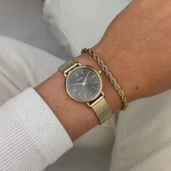 CLUSE Montres Or|Boho Chic Petite^Boho Chic Petite Crystals Mesh Grey, Gold Colour