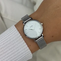 CLUSE Montres Argent|Boho Chic Petite^Boho Chic Petite Mesh White, Silver Colour