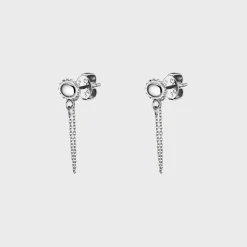 CLUSE Boucles D’oreilles^Essentielle Chain Stud Earrings, Silver Colour