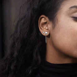 CLUSE Boucles D’oreilles^Essentielle Chain Stud Earrings, Silver Colour