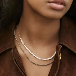 CLUSE Colliers^Essentielle Double Link Chain Necklace, Gold Colour