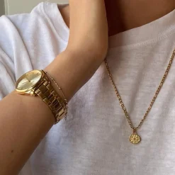 CLUSE Colliers^Essentielle Figaro Chain Citrus Charm Necklace, Gold Colour