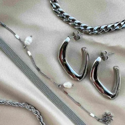 CLUSE Bracelets^Essentielle Flat Curb Chain Bracelet Silver Colour