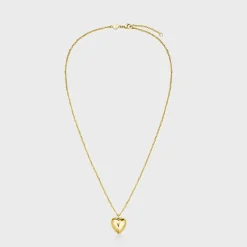 CLUSE Colliers^Essentielle Heart Charm Chain Necklace, Gold Colour