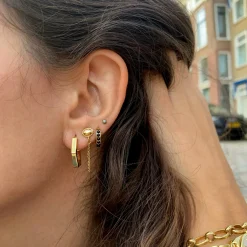 CLUSE Boucles D’oreilles^Essentielle Hexagon Medium Hoop Earrings, Gold Colour