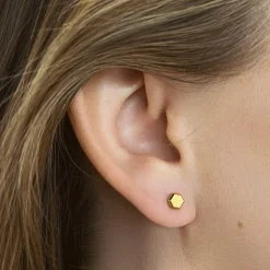 CLUSE Boucles D’oreilles^Essentielle Hexagon Stud Earring, Gold Colour