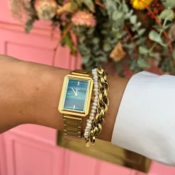 CLUSE Bracelets^Essentielle Mixed Chain Pearl Bracelet, Gold Colour