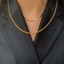 CLUSE Colliers^Essentielle Snake Necklace Gold Colour