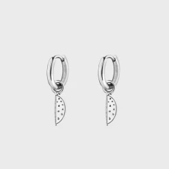 CLUSE Boucles D’oreilles^Essentielle Watermelon Charm Hoop Earrings, Silver Colour
