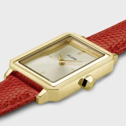 CLUSE Montres Or|Fluette^Fluette Leather Coral Lizard, Gold Colour