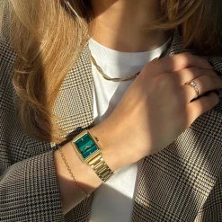 CLUSE Montres Or|Fluette^Fluette Steel Green, Gold Colour