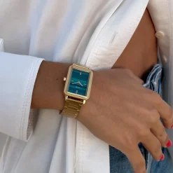 CLUSE Montres Or|Fluette^Fluette Steel Green, Gold Colour