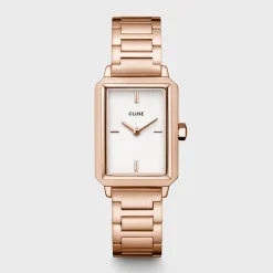 CLUSE Montres Rose Gold|Fluette^Fluette Steel White Rose Gold Colour