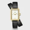 CLUSE Montres Or|Fluette^Fluette Watch Double Leather Black, Gold Colour