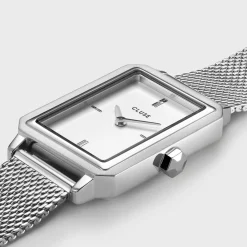 CLUSE Montres Argent|Fluette^Fluette Watch Mesh White, Silver Colour