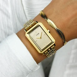 CLUSE Montres Or|Fluette^Fluette Watch Steel, Sand Texture Gold, Gold Colour