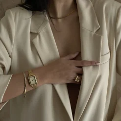 CLUSE Montres Or|Fluette^Fluette Watch Steel, Sand Texture Gold, Gold Colour