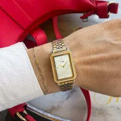 CLUSE Montres Or|Fluette^Fluette Watch Steel, Sand Texture Gold, Gold Colour