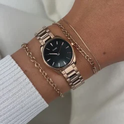 CLUSE Montres Noir|Montres Rose Gold^Féroce Mini Steel, Black, Rose Gold Colour