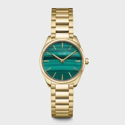 CLUSE Montres Or|Féroce Mini^Féroce Mini Steel, Green, Gold Colour
