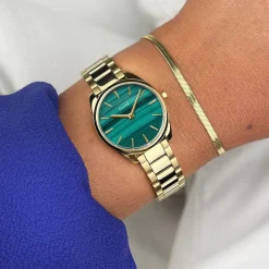 CLUSE Montres Or|Féroce Mini^Féroce Mini Steel, Green, Gold Colour