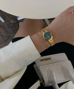 CLUSE Montres Or|Féroce Mini^Féroce Mini Steel, Green, Gold Colour