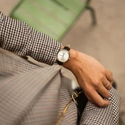 CLUSE Montres Or|Féroce Petite^Féroce Petite Leather Black Alligator, Gold Colour