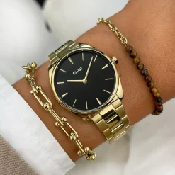 CLUSE Montres Noir|Montres Or^Féroce Petite Steel Black, Gold Colour