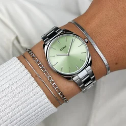 CLUSE Montres Argent|Féroce Petite^Féroce Petite Watch Steel Green, Silver Colour
