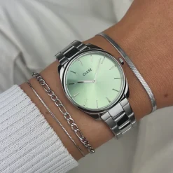 CLUSE Montres Argent|Féroce Petite^Féroce Petite Watch Steel Green, Silver Colour