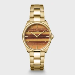 CLUSE Montres Or|Féroce Petite^Féroce Petite Watch Steel Tiger's Eye, Gold Colour