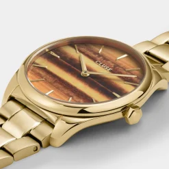 CLUSE Montres Or|Féroce Petite^Féroce Petite Watch Steel Tiger's Eye, Gold Colour