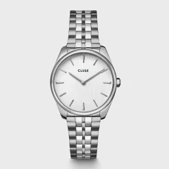 CLUSE Montres Argent|Féroce Petite^Féroce Petite Watch Steel, Silver Linen, Silver Colour